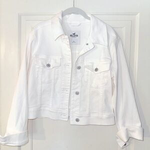 Hollister White Denim Jacket